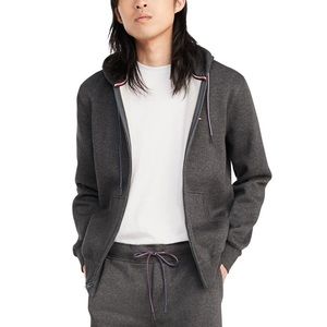 Tommy Hilfiger CHARCOAL GREY HEATHER Essential Zip Hoodie, US X-Large
